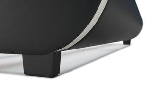 Lederbett LED SIESTA 140 x 200 cm schwarz
