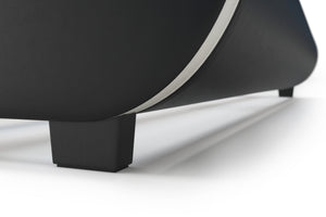 Lederbett LED SIESTA 160 x 200 cm schwarz