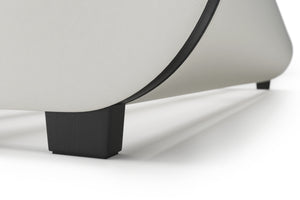 Lederbett LED SIESTA 160 x 200 cm weiss