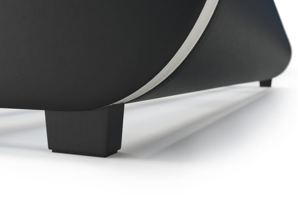 Lederbett LED SIESTA 180 x 200 cm schwarz