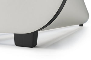 Lederbett LED SIESTA 180 x 200 cm weiss