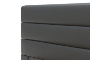 Lederbett LED STARDUST 140 x 200 cm grau