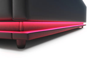 Lederbett LED STARDUST 140 x 200 cm schwarz