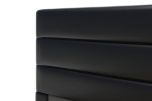 Lederbett LED STARDUST 160 x 200 cm schwarz
