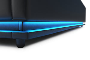 Lederbett LED STARDUST 160 x 200 cm schwarz