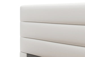 Lederbett LED STARDUST 160 x 200 cm weiss