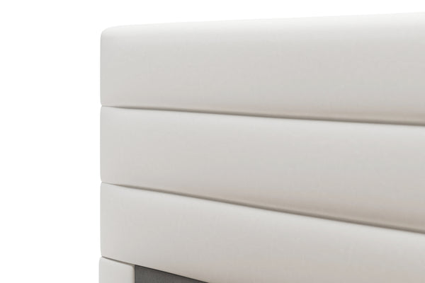 Lederbett LED STARDUST 160 x 200 cm weiss