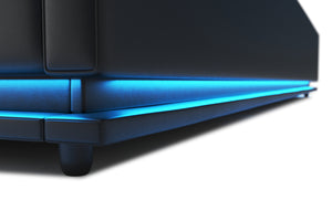 Lederbett LED STARDUST 180 x 200 cm schwarz