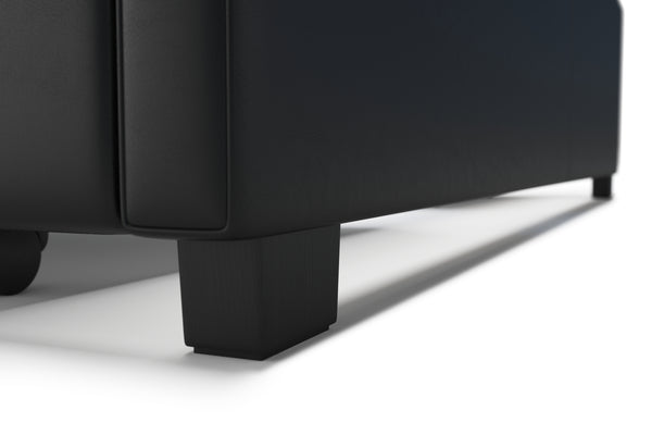 Lederbett LED TRANCE 140 x 200 cm schwarz