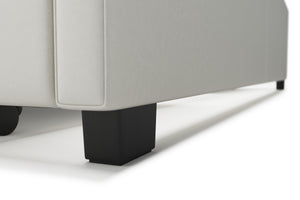 Lederbett LED TRANCE 160 x 200 cm weiss