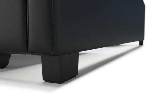 Lederbett LED TRANCE 160 x 200 cm schwarz