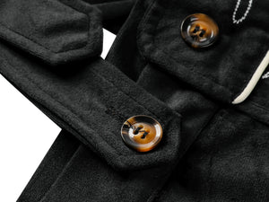 Lederhose Textil kurz schwarz Grösse 46