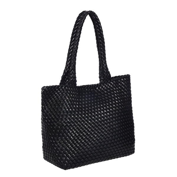 Ledertasche geflochten ELSIE schwarz