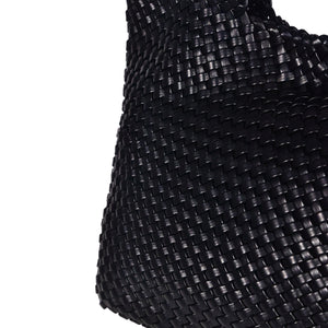 Ledertasche geflochten ELSIE schwarz