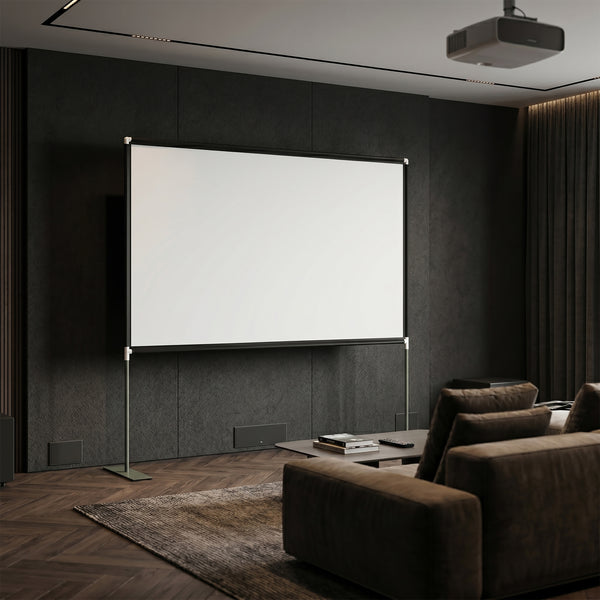 Leinwand Beamer mit Ständer 177 x 110 cm