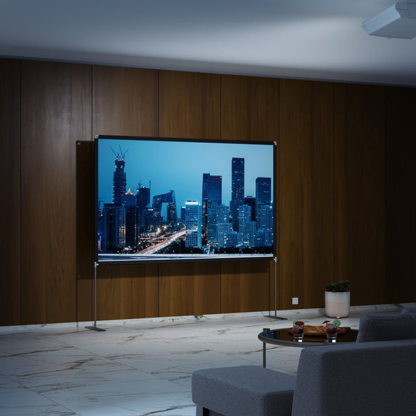 Leinwand Beamer mit Ständer 225 x 130 cm
