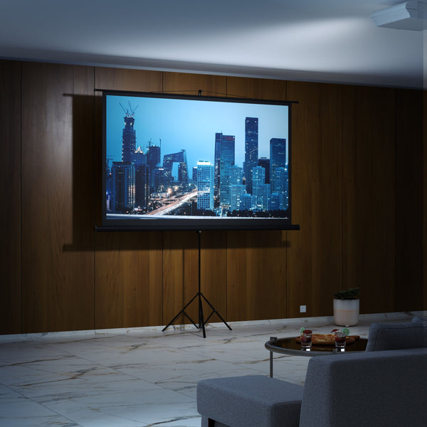 Leinwand Beamer mit Stativ 226 x 130 cm