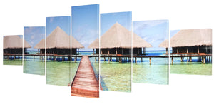 Leinwandbild Wandbild 7-teilig 140x50cm ~ Beach