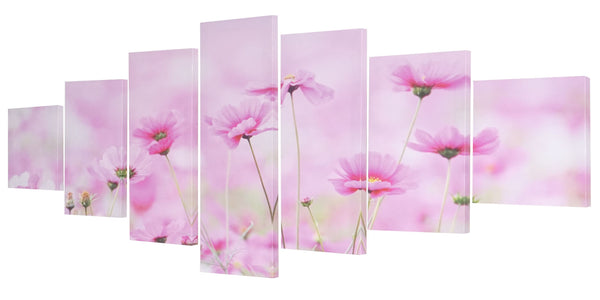 Leinwandbild Wandbild 7-teilig 140x50cm ~ Blumen
