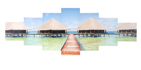 Leinwandbild Wandbild 7-teilig 245x87cm ~ Beach