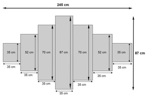 Leinwandbild Wandbild 7-teilig 245x87cm ~ New York