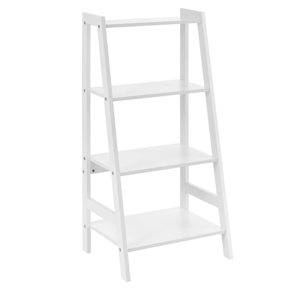 Mensola a scala Himare 90x43x32 cm con 4 scomparti, bianca 