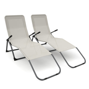 Liegestuhl Beach Chair - Doppelpack (beige)