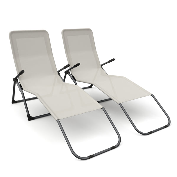 Liegestuhl Beach Chair - Doppelpack (beige)