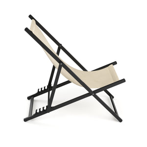 Liegestuhl AAREN 2er Set beige/schwarz
