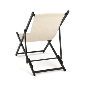 Liegestuhl AAREN 2er Set beige/schwarz