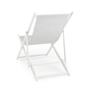 Liegestuhl AAREN 2er Set hellgrau/weiss
