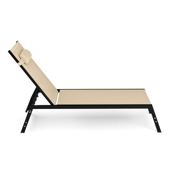 Liegestuhl ADDISON beige