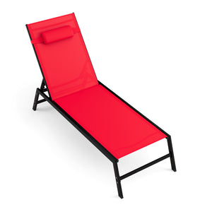 Liegestuhl ADDISON rot