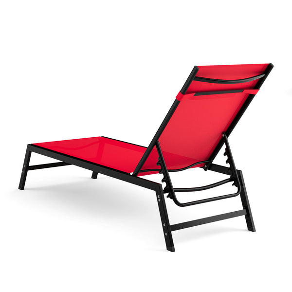Liegestuhl ADDISON rot