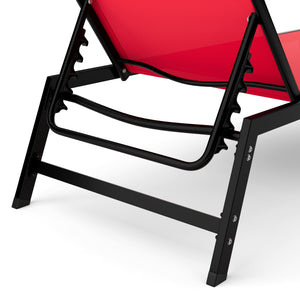 Liegestuhl ADDISON rot
