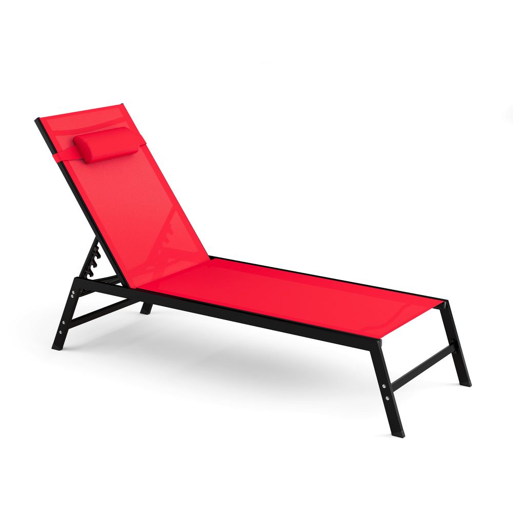 Sedia a sdraio ADDISON, rossa