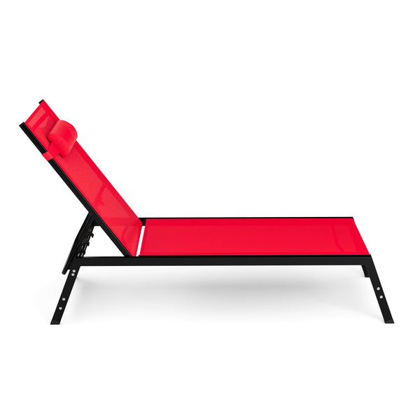 Liegestuhl ADDISON rot