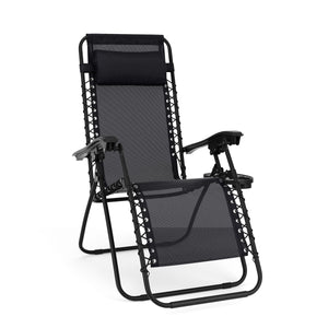 Chaise longue de camping DELILAH noire