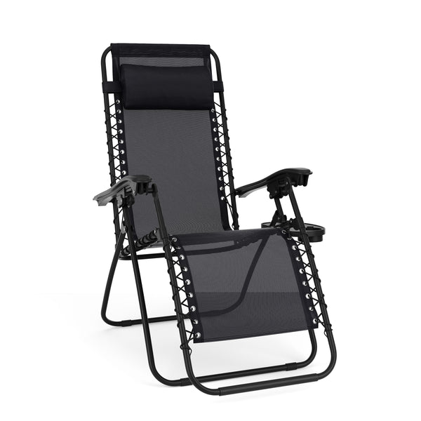 Chaise longue de camping DELILAH noire