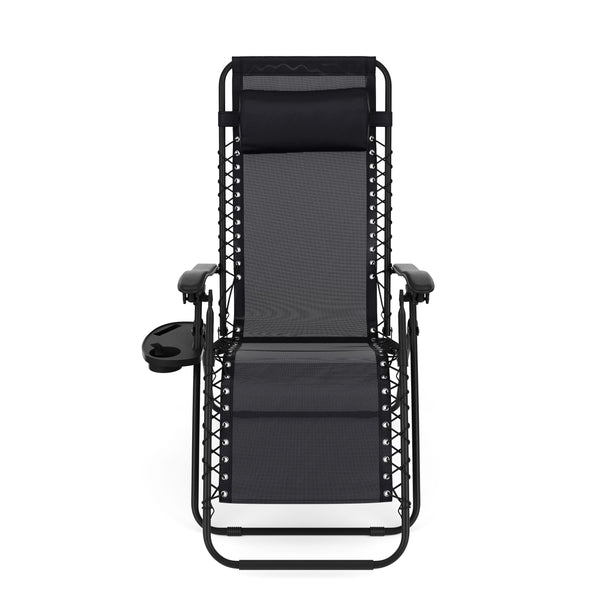Chaise longue de camping DELILAH noire