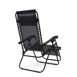 Chaise longue de camping DELILAH noire