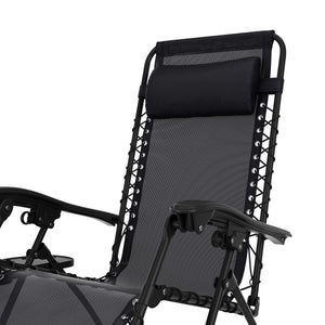 Chaise longue de camping DELILAH noire