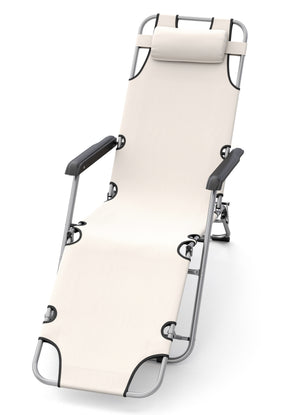 Liegestuhl Campingstuhl (beige)
