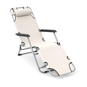Liegestuhl Campingstuhl (beige)