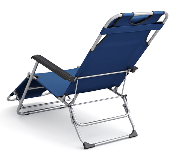 Deck chair camping chair (blue)