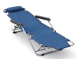 Deck chair camping chair (blue)