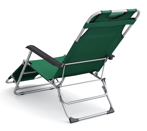 Liegestuhl Campingstuhl grün 2er Set