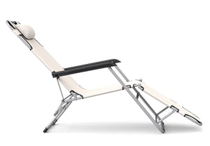Liegestuhl Campingstuhl beige 2er Set