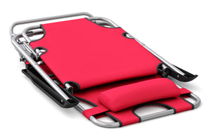 Liegestuhl Campingstuhl rot 2er Set