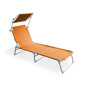 Liegestuhl Sonnenliege (orange)